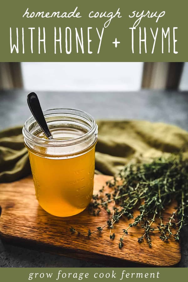 Thyme Cough Syrup With Honey And Lemon