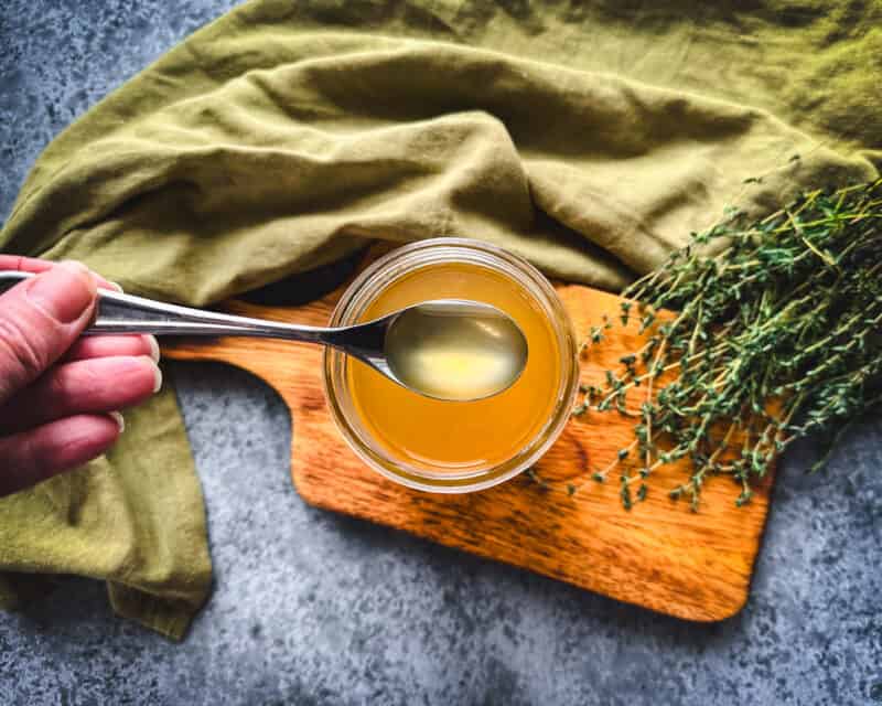 Thyme Cough Syrup With Honey And Lemon