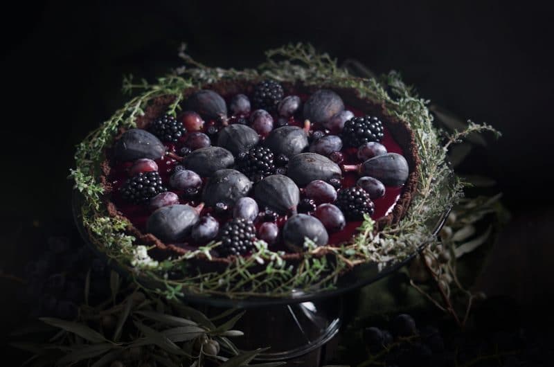Elderberry Recipes: Elderberry Curd Mandala Tart 