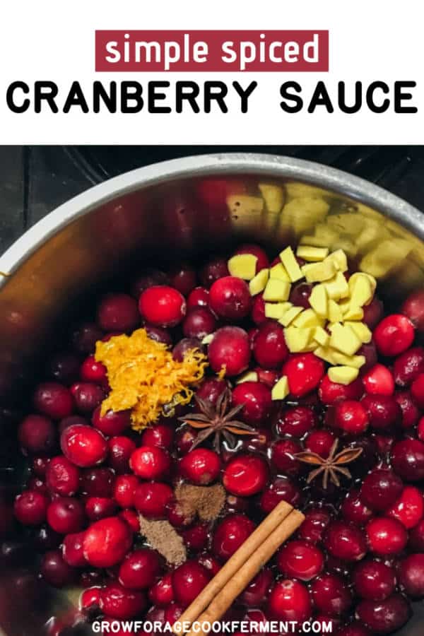 Simple Spiced Cranberry Sauce with Orange and Ginger