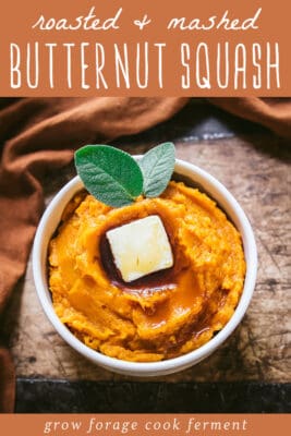 Mashed Butternut Squash with Maple Syrup