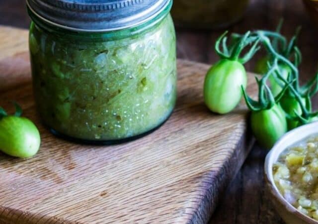 green tomato salsa verde for canning