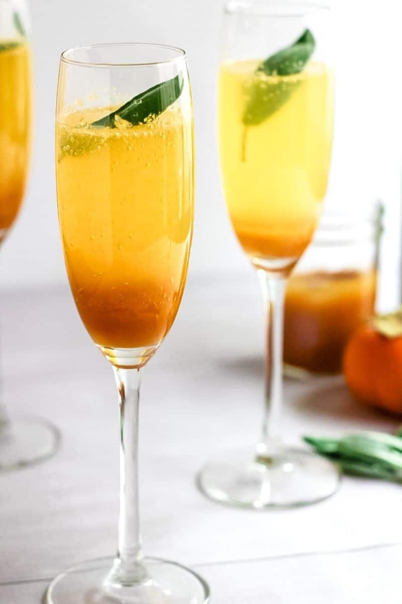 Persimmon Champagne Cocktail