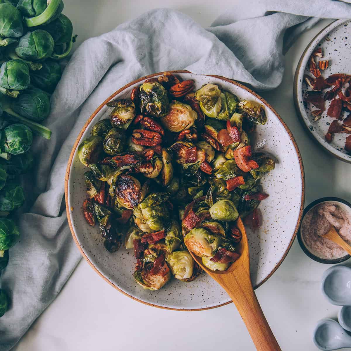 Bacon Brussels Crunch Salad - The Defined Dish