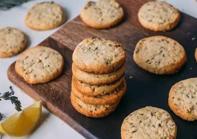 lemon lavender shortbread cookies