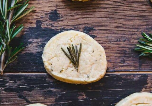 lemon rosemary shortbread cookies