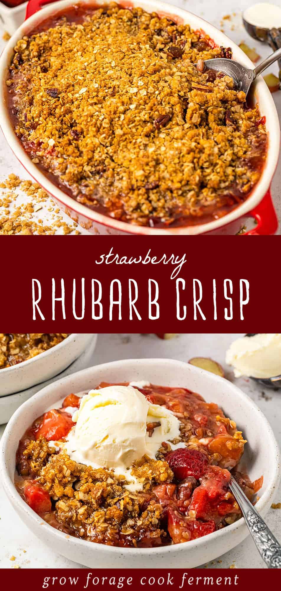 Easy Rhubarb And Strawberry Crisp